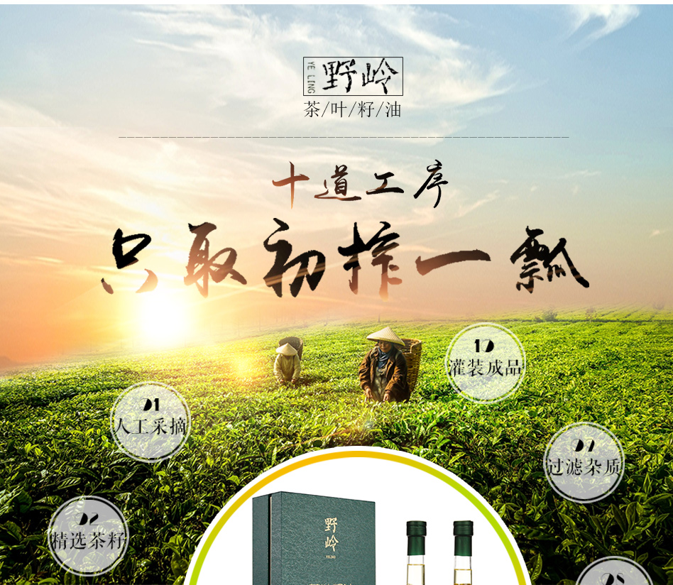 冷榨茶油籽油375*2礼盒装(图5)
